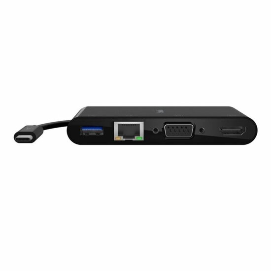 Belkin USB-C naar USB-A, HDMI, VGA en Gigabit Ethernet adapter Zwart