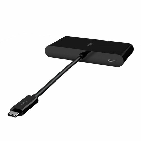 Belkin USB-C naar USB-A, HDMI, VGA en Gigabit Ethernet adapter Zwart