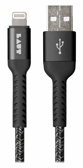 Laut Tough Matter Lightning naar USB-A kabel 1,2 meter Zwart