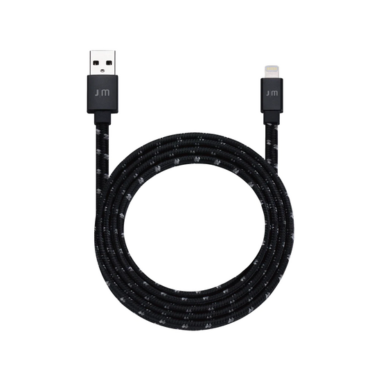 Just Mobile AluCable Braided Lightning kabel Zwart