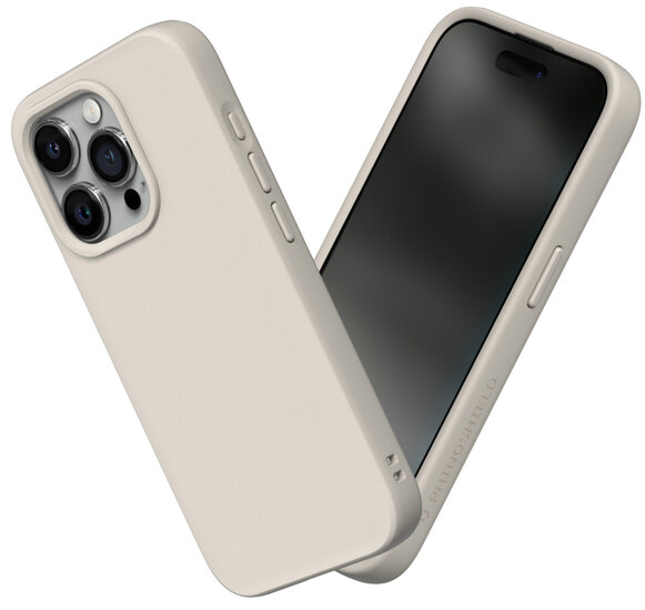 RhinoShield SolidSuit Classic iPhone 15 Pro Max hoesje beige