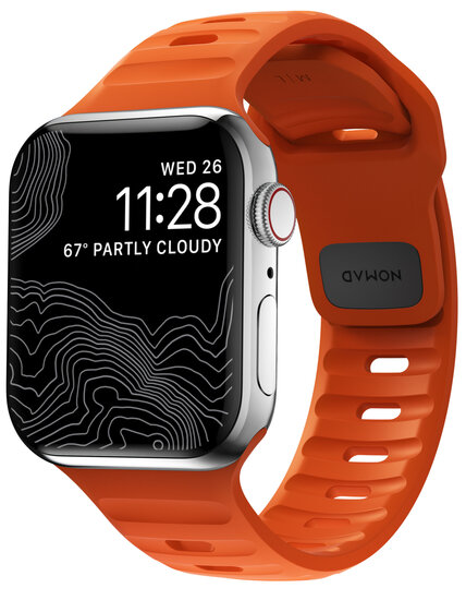 Nomad Sport FKM Apple Watch 41 / 40 / 38 mm bandje oranje