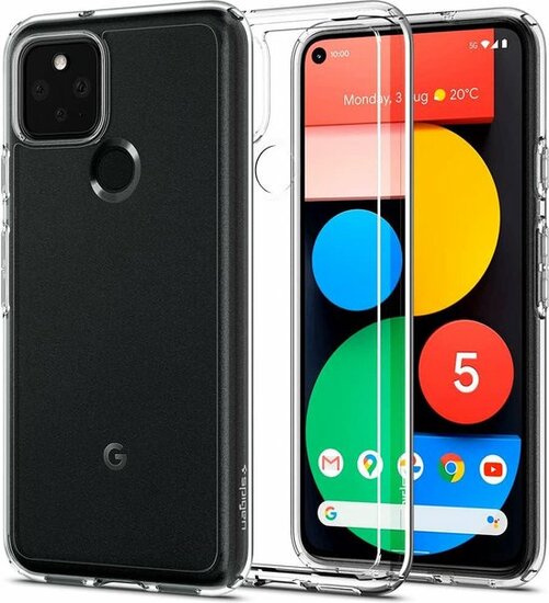 Spigen Crystal Hybrid Pixel 5 hoesje Doorzichtig