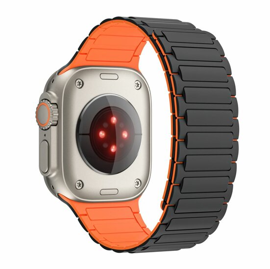 Tech Protection Magnetic Apple Watch 49 / 45 / 42 mm bandje zwart / oranje