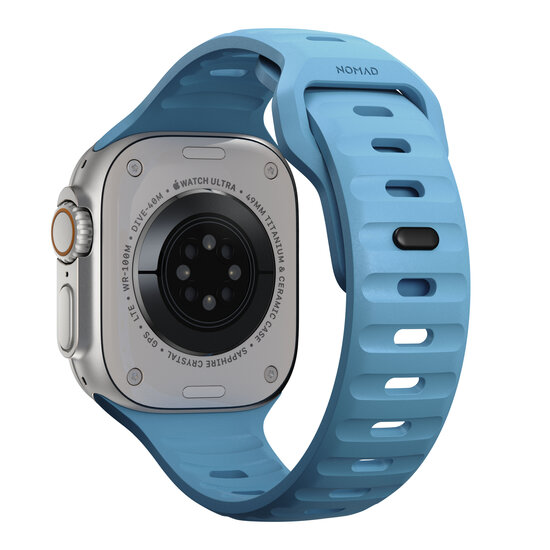 Nomad Sport FKM Apple Watch 49 / 45 / 44 mm bandje eletric blauw