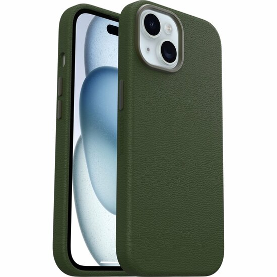 Otterbox Symmetry Cactus&nbsp;leren iPhone 15 hoesje groen