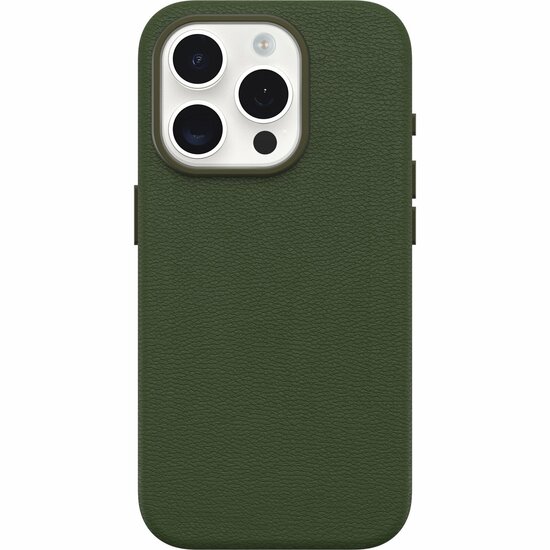 Otterbox Symmetry Cactus leren iPhone 15 Pro hoesje groen