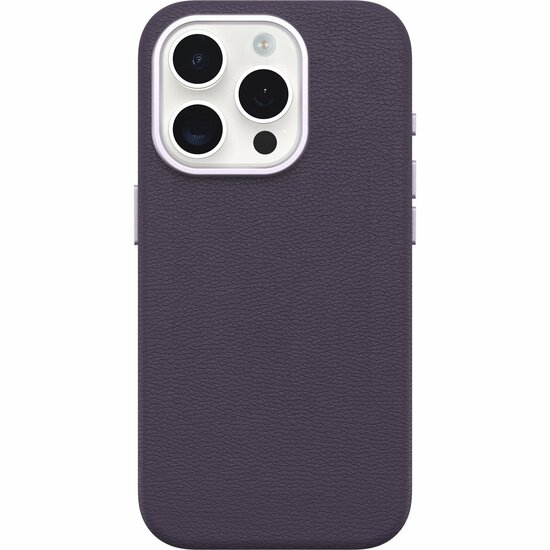 Otterbox Symmetry Cactus leren iPhone 15 Pro hoesje paars