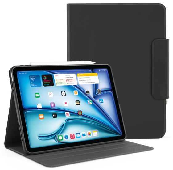 Pipetto Rotating Folio iPad Air 11 inch hoesje zwart