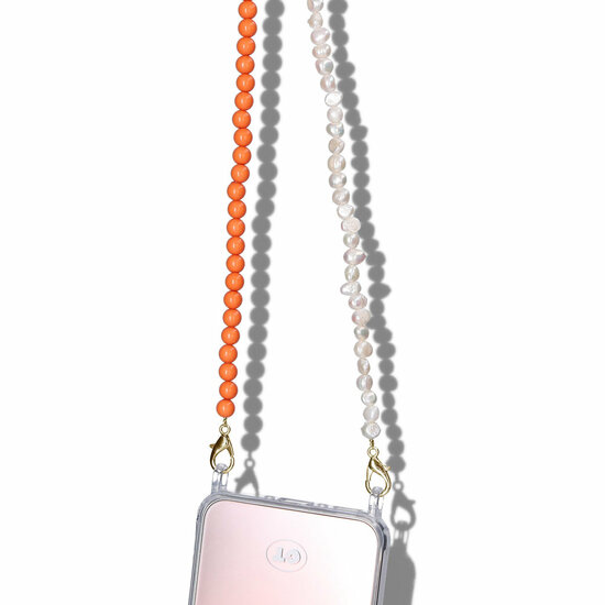 Casetastic universele kralen &amp; parels telefoonketting draagkoord 125 cm oranje