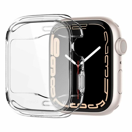 Spigen Ultra Hybrid Apple Watch 45 mm hoesje transparant