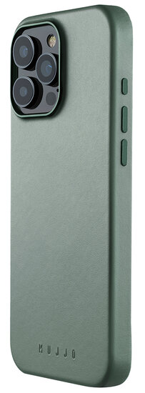 Mujjo Leather MagSafe iPhone 16 Pro Max hoesje smoke green