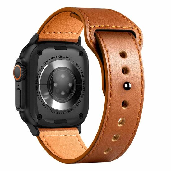 TechProtection leren Apple Watch 41 / 40 mm bandje bruin