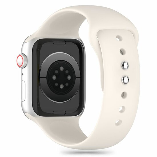 TechProtection sport siliconen Apple Watch 41 / 40 / 38 mm bandje starlight