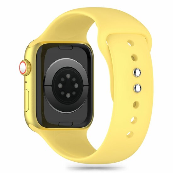 TechProtection sport siliconen Apple Watch 49 / 45 / 44 mm bandje geel