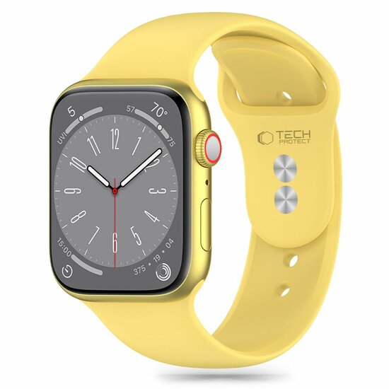 TechProtection sport siliconen Apple Watch 41 / 40 / 38 mm bandje geel