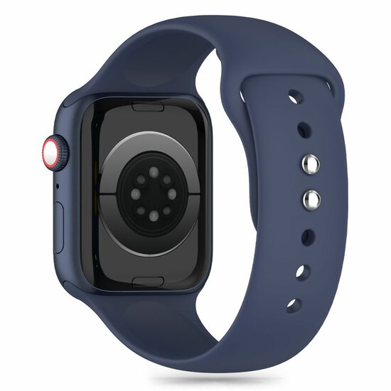 TechProtection sport siliconen Apple Watch 49 / 45 / 44 mm bandje donkerblauw