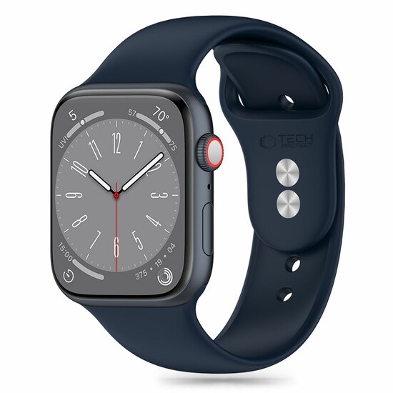 TechProtection sport siliconen Apple Watch 49 / 45 / 44 mm bandje storm blauw