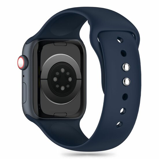 TechProtection sport siliconen Apple Watch 49 / 45 / 44 mm bandje storm blauw