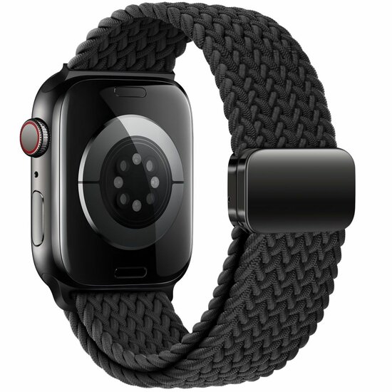 TechProtection NylonMag Apple Watch 49 / 45 / 44 mm bandje zwart