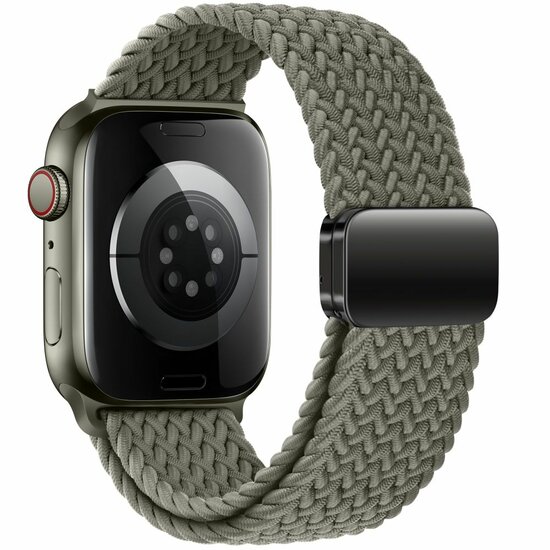 TechProtection Nylon Apple Watch 49 / 45 / 44 mm bandje groen