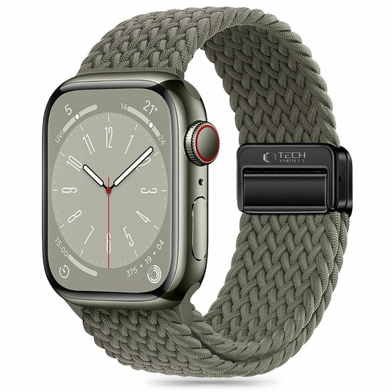 TechProtection Nylon Apple Watch 49 / 45 / 44 mm bandje groen