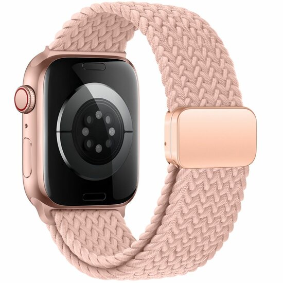 TechProtection Nylon Apple Watch 49 / 45 / 44 mm bandje roze