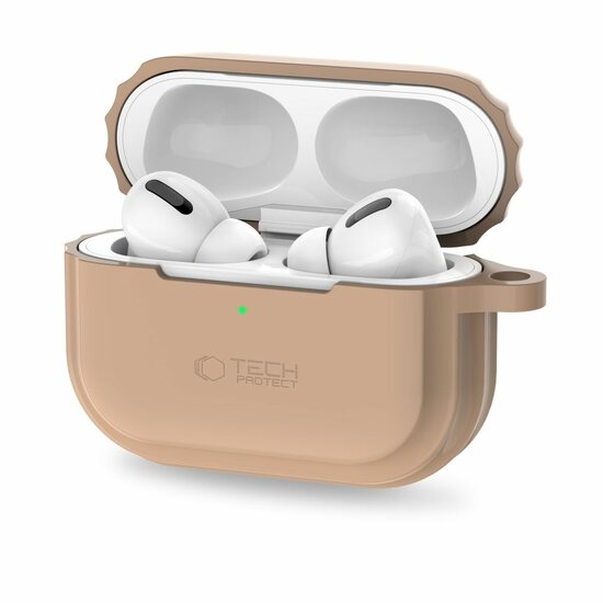 TechProtection silicone Rope&nbsp;AirPods Pro 1 / 2 hoesje beige