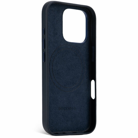 Decoded leren MagSafe iPhone 16 Pro&nbsp;hoesje navy