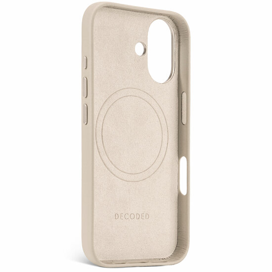 Decoded leren MagSafe iPhone 16&nbsp;hoesje beige