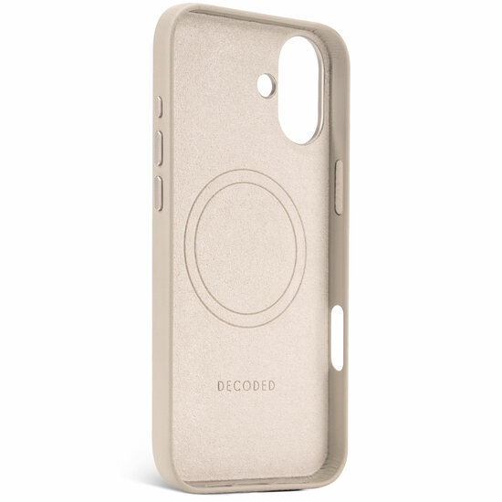 Decoded leren MagSafe iPhone 16 Plus&nbsp;hoesje beige