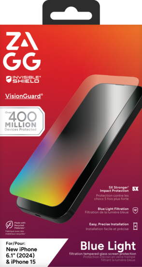 ZAGG Glass VisionGuard iPhone 16 glazen screenprotector