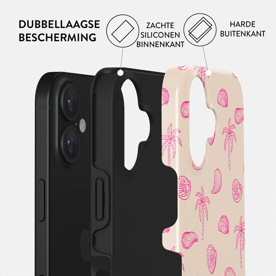 Burga Tough iPhone 16 hoesje beach please