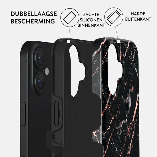 Burga Tough iPhone 16 hoesje rose gold marble