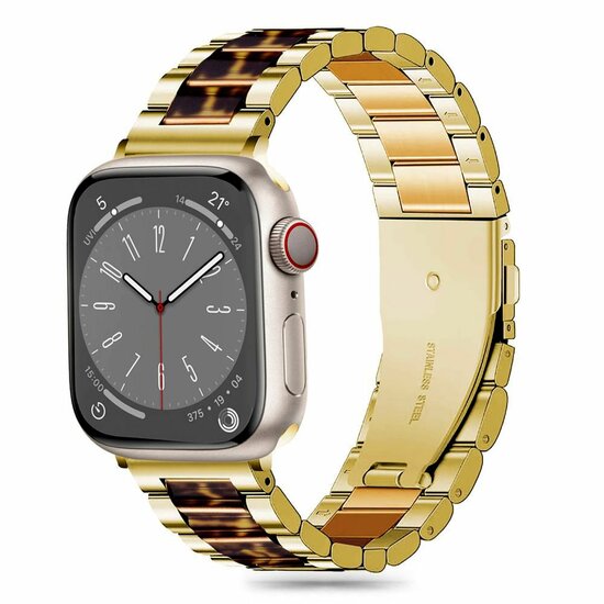 TechProtection Pearl Apple Watch 41 / 40 mm bandje leopard