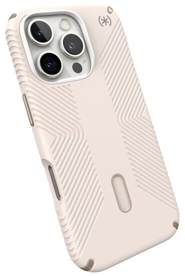 Speck Presidio 2 Grip Clicklock iPhone 16 Pro hoesje beige