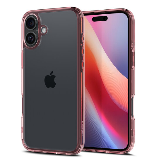 Spigen Ultra Hybrid iPhone 16 hoesje roze