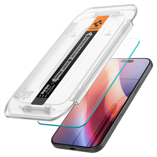 Spigen GlastR EZ Fit iPhone 16 Pro glazen screenprotector 2 pack