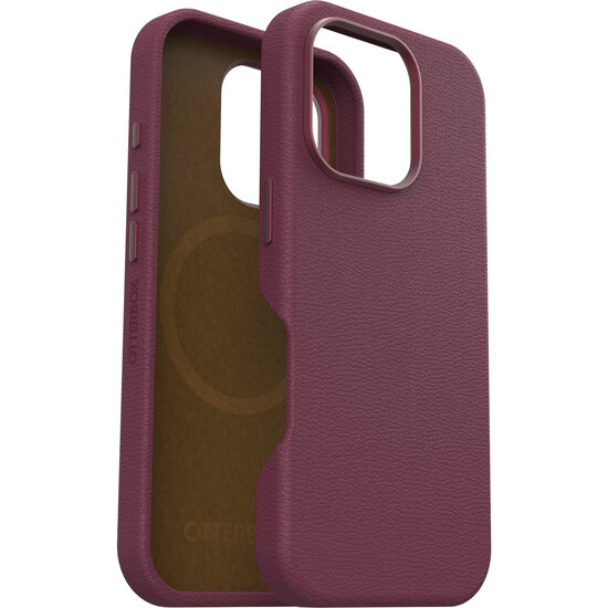 Otterbox Symmetry Cactus leren iPhone 16 Pro hoesje rood