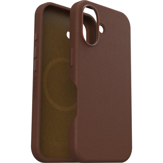 Otterbox Symmetry Cactus leren iPhone 16 hoesje bruin