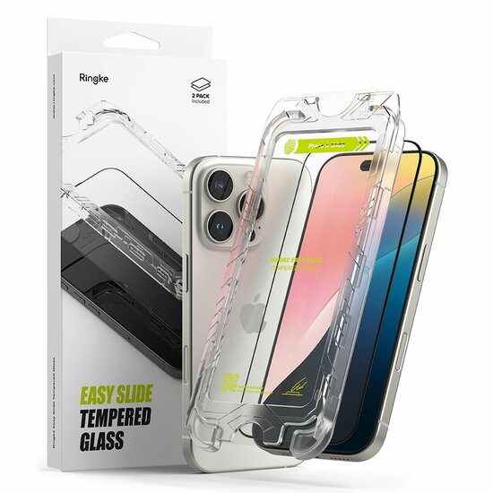 Ringke iPhone 16 Pro glazen screenprotector 2 pack