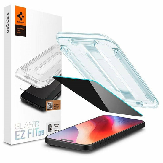 Spigen GlastR EZ Fit Privacy iPhone 16 Pro Max glazen screenprotector 1 pack