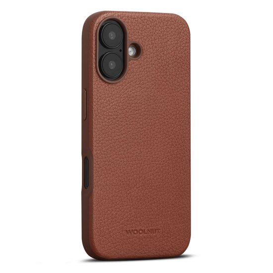 Woolnut leren MagSafe iPhone 16 hoesje cognac