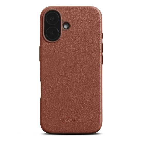 Woolnut leren MagSafe iPhone 16 Plus hoesje cognac