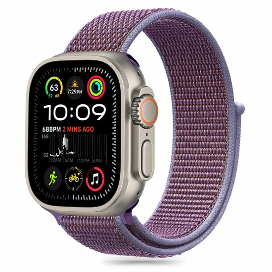 TechProtection Nylon Apple Watch 49 / 46 / 45 / 44  mm bandje lilac