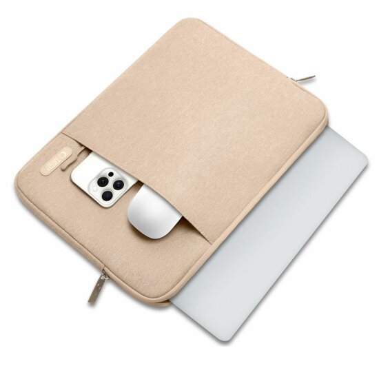 TechProtection Nylon MacBook 13 / 14 inch sleeve beige