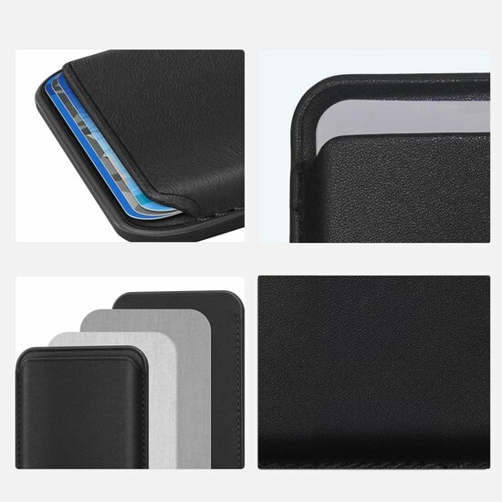 Tech Protection MagSafe wallet portemonnee hoesje zwart