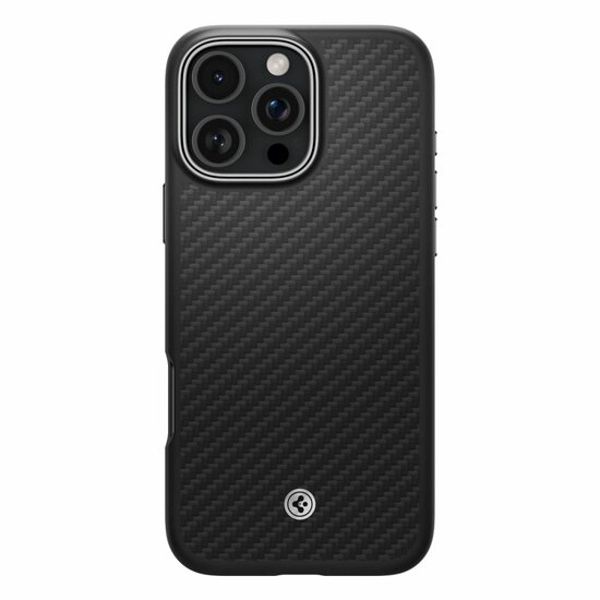 Spigen Enzo Aramid iPhone 16 Pro hoesje zwart / zilver