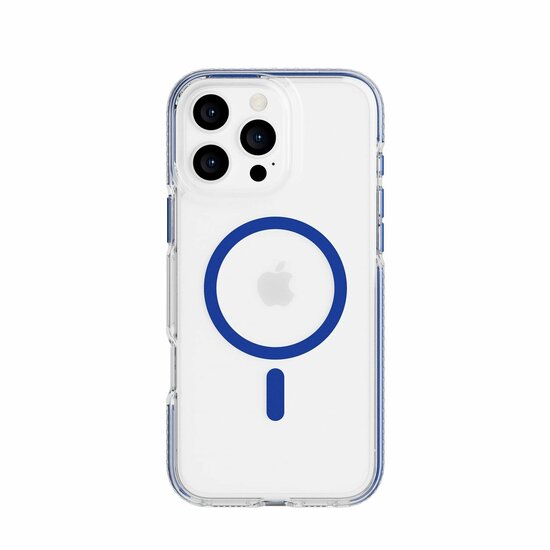 Tech21 EvoClear MagSafe iPhone 16 Pro Max hoesje blauw