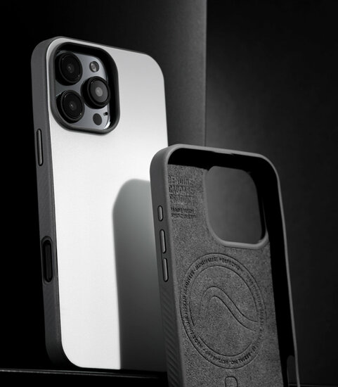 Caudabe Paragon iPhone 16 Pro hoesje wit